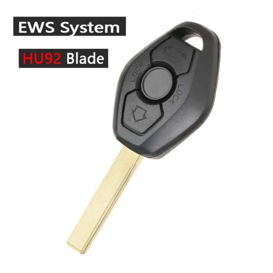 BMW 3 Button Remote Head Key 1999-2009 2-Track EWS System For FCC: LX8 FZV